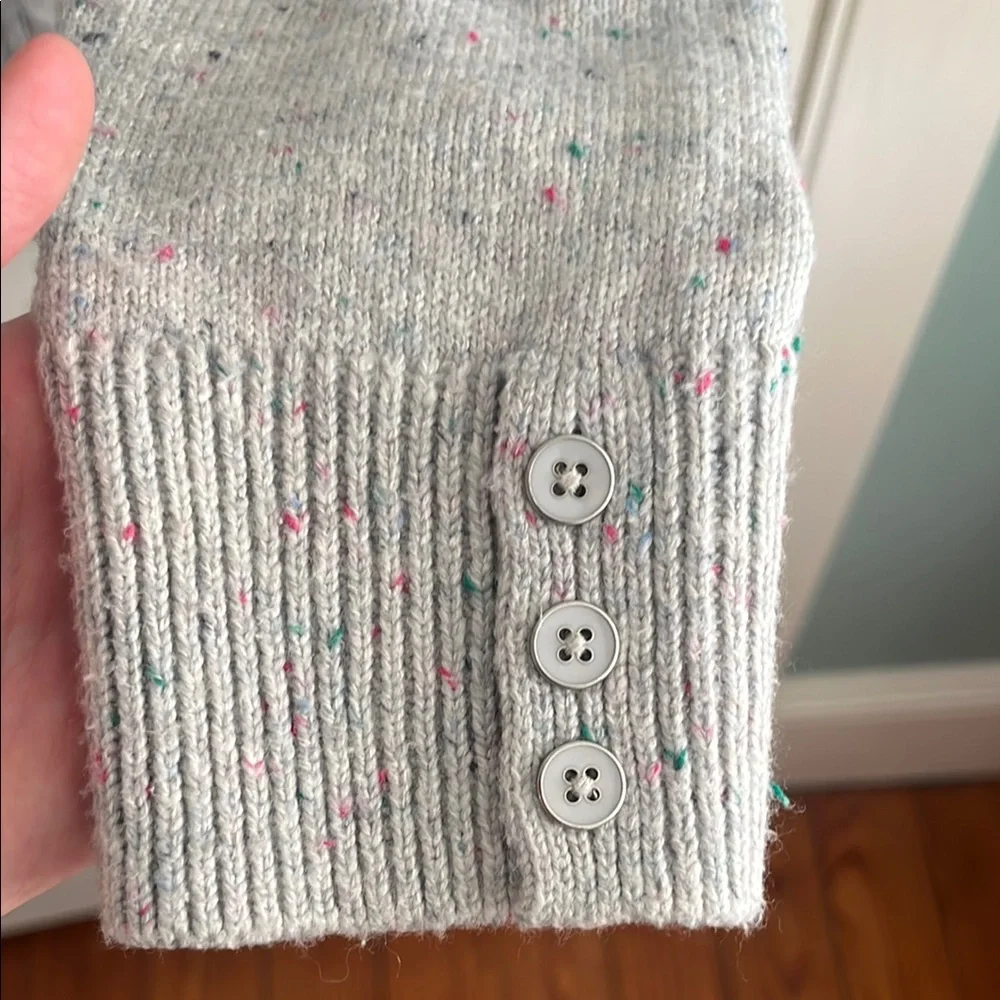 Talbots Gray Classic Cable Knit Crew Neck Sweater - Picture 6 of 7
